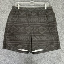 Chubbies The Quests Shorts Mens XL 33x7 Grey Black Aztec Compression Lin... - $28.27