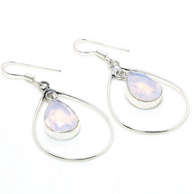Pink Milky Opal Gemstone Handmade Drop Dangle Earrings Jewelry 2.10" SA 2864 - £3.14 GBP