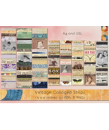 Vintage Collage Strips - $5.00