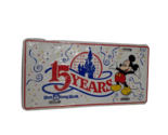 Disney&#39;s 15 Years Walt Disney World White License Plate with Mickey Mous... - £13.73 GBP
