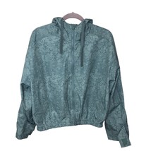 Body &amp; Sol Lightweight Hooded Jacket Womens Size Large Leaf Pattern Elas... - $22.65