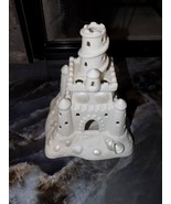 PartyLite Sand Castle Tealight Candle Holder White Bisque Porcelain 9&quot; R... - $33.30 CAD