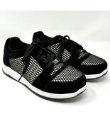Drew Gemini Women&#39;s Suede &amp; Textile Sneaker Black Sz 7 X-Wide - €28,37 EUR