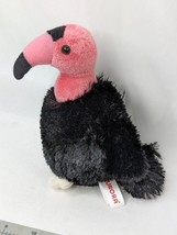 Aurora California Condor Bird Plush 7 Inch Black Pink Stuffed Animal Toy - $19.95