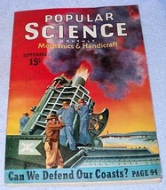Vintage Complete Popular Science September 1940 Magazine - £7.95 GBP