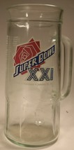 New York Giants vs Denver Broncos Superbowl XXI Glass Beer Mug  - £7.56 GBP