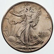 1945 50C Marche Liberty Demi Dollar, Choix Bu État, Beau Oeil Appeal - £41.54 GBP