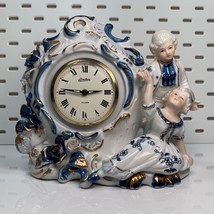 Linden Clock (Japan) Victorian Man And Woman Alarm NEEDS REPAIR? - £18.28 GBP
