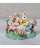 COTTONTAIL LANE BUNNIES CAFE TABLE EASTER COLLECTIBLE FIGURINE MIDWEST M... - £21.85 GBP