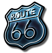 Route 66 Retro Neon Motorcycle JDM Racing Bopper Chopper Hot Rod Vinyl Sticker - £3.14 GBP