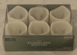 Six New Flameless Hobby Lobby Flickering White Votive Candles Battery Op... - $14.84