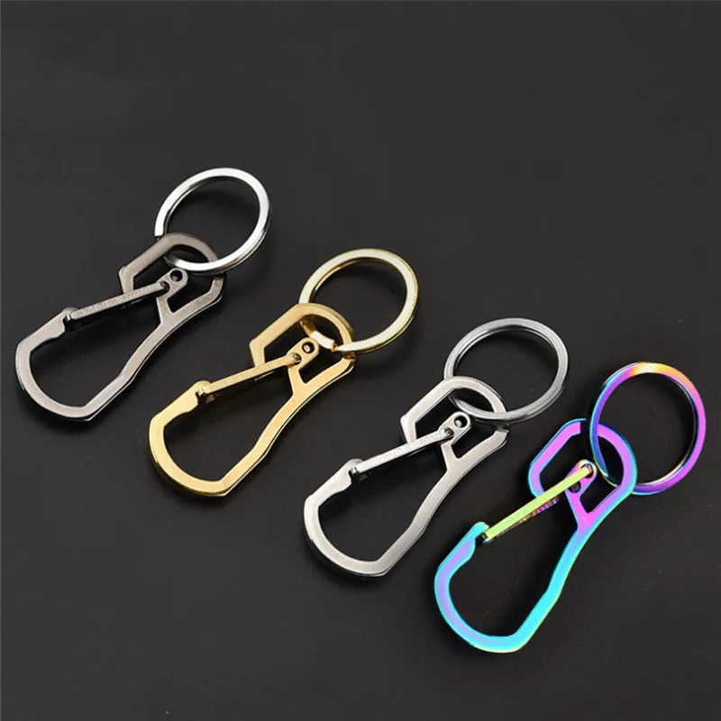 Titanium Heavy Duty Carabiner Keychain For Camping Hiking Traveling EDC Quick - £9.16 GBP+