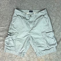 Levis Mens Shorts 31 Gray Cargo Pockets Outdoor Hiking Casual Ripstop Co... - $18.98