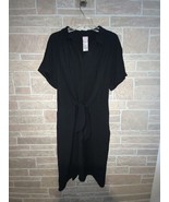 Chicos Gauzy Black Dress Pockets Rayon/Nylon Size 2 - £17.93 GBP