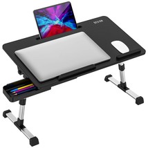 Adjustable Laptop Table [Large Size], Portable Standing Bed Desk, Foldab... - £73.17 GBP