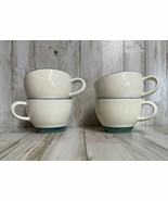 Pfaltzgraff Ocean Breeze 4 Cups / Cream &amp; Blue, Teal Bands Coffee or Tea - €18,93 EUR