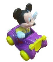 Vintage Disney Arco Mickey Mouse Figurine And Purple Racer - $16.62