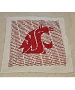 Vintage WSU Cougars WSECU White Bandana Handkerchief Washington State Un... - $19.99