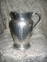 Hammered Aluminum-Pitcher w/ Ice Guard-Cromwell-USA-1950&#39;s - $30.00