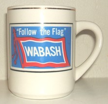 Wabash, Wisconsin railroad RR &quot;Follow the Flag&quot; ceramic coffee mug cup - $15.00