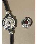 GINGER SNAPS 1 Snap Bracelet Silver Tone Interchangeable Ruby Colored Ge... - €11,99 EUR