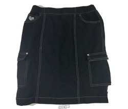 Quacker Factory Skirt Skort XXS Regular Summer Fun Black A288127 - £14.89 GBP