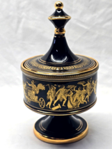 Vintage Greek Made Apothecary Dish Urn Compote 24k Gold Trim - HAS BEEN ... - $550.66 MXN