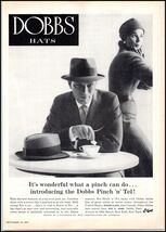 1950s Dobbs Hats PRINT AD &quot;The Dobbs Pinch n Tel&quot; BX2 - $123.24 MXN
