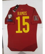 Sergio Ramos Spain World Cup Qualifiers Match Slim Home Soccer Jersey 20... - $75.00