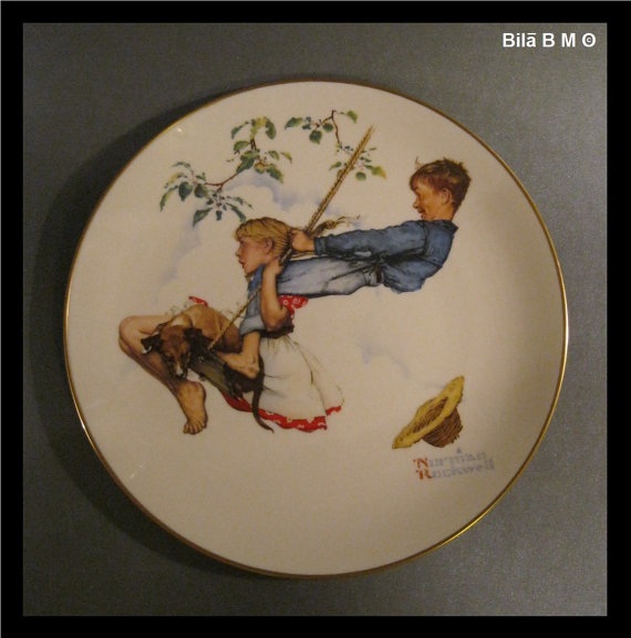 Primary image for 10 1/2 inches NORMAN ROCKWELL Collectors Plate by GORHAM 1972 - Summer -Flying H