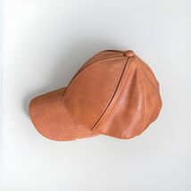 Brown Leather Baseball Cap Hat, Mens, Womans,  Adjustable Faux Leather V... - $20.71 CAD