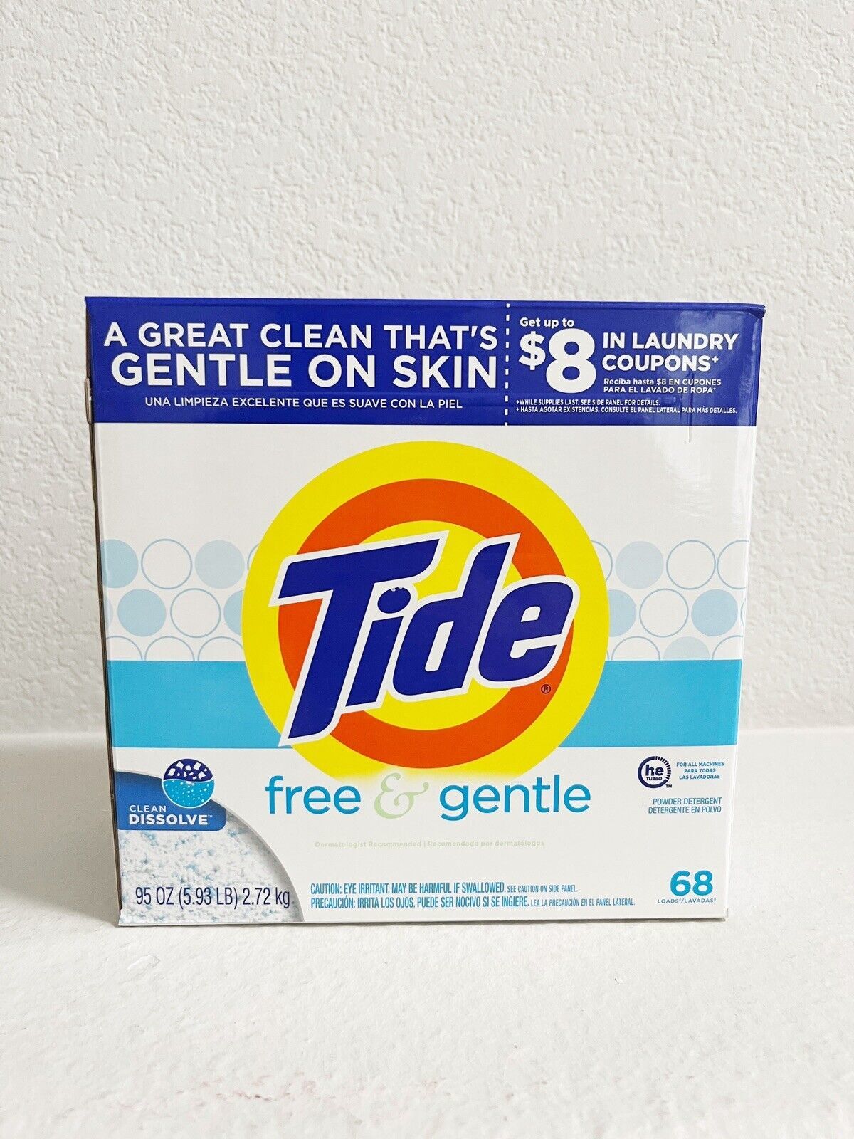 TIDE Free & and Gentle Powder Laundry Detergent 68 Loads New