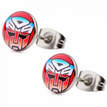 Transformers Autobot Symbol Stud Earrings Red - £8.63 GBP