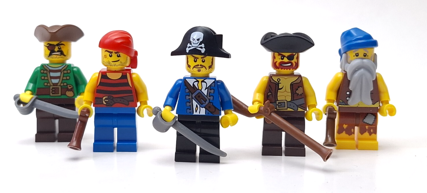 Lego Pirate Minifigure Pirates Lot 5 Ship Crew - $32.23