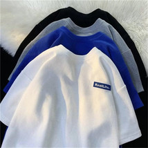 Fashion Waffle T-shirts For Men Basic Tee Casual T shirt Oversized Men T... - $19.99