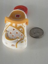 McDonald&#39;s Mini Crocs #8 Scribbles Happy Meal Toy Keychain White Yellow ... - $4.49