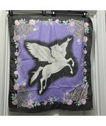 VTG Harley Davidson Black Purple Pegasus Bandana Rag Wall Hanging USA 28... - $32.50 CAD