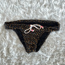 Victorias Secret Cheetah Animal Print Cheeky Bikini Bottom Brown Black S... - $14.84