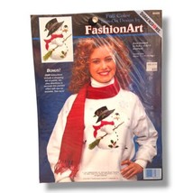 Dimensions Fashion Art Iron On Transfer Snowman Holiday Christmas #80468 - £7.80 GBP