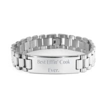 Nice Cook Ladder Bracelet, Best Effin&#39; Cook Ever, for Friends, Present from Coll - £23.53 GBP