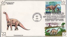 ZAYIX US 3136 FDC Dinosaurs - Nice Color Cachet - Volcano Scene - Camarasaurus - £6.49 GBP