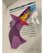 Jointed Cutout Purple Teradakyl Dinosaur in Birthday Hat 30 in Tall New  - £4.65 GBP