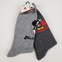 Disney Crew Socks Mickey Mouse Novelty Mens Size 6-12  Gray New  - £11.68 GBP