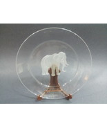 Elephant Embossed Clear Glass Collectors Plate-8-y102 - £19.68 GBP