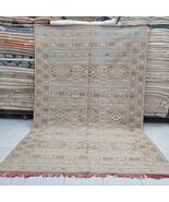 Moroccan Tifelt Rug: Berber Wool Kilim, rugs, Geometric Design (167cm/26... - $1,600.00