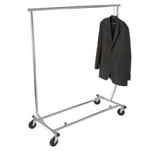 NEW Collapsible Folding Salesman Rolling Clothing Garment Retail Display... - $135.70 CAD