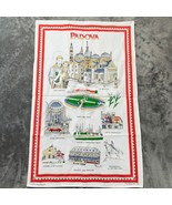 Padova Italy Souvenir Tea Towel 100% Cotton Italian Landmarks Travel - €42,88 EUR