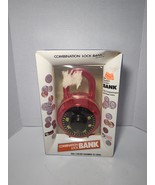 Vintage Magnif Combination Lock Bank No. 3700-M Red Old Stock Toy Coin B... - $455.47 MXN