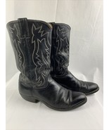 Justin Western Cowboy Boots Black Leather Mens 9 E Model 2007 - $784.39 MXN