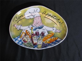 Mud Pie&quot; Bon Appetite&quot; Tracy Flickinger French Chef Plate Wall Decor Hanger - £15.00 GBP